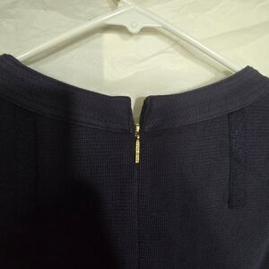 Tory Burch Addis Normandy Blue Cotton Invert Pleat Dress